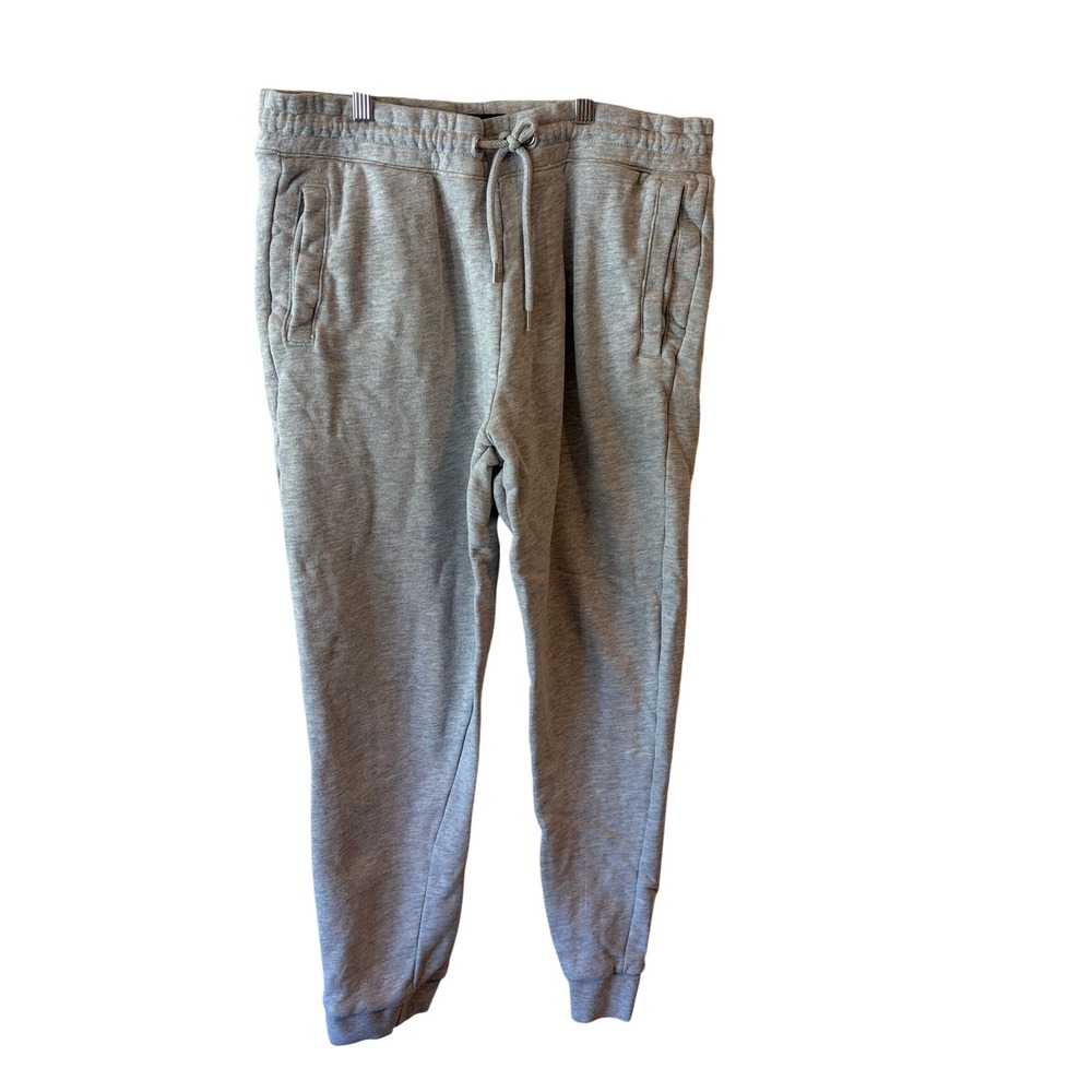HM Unisex Regular Fit Sweatpants Gray Joggers Size M Drawstring Pockets PA133